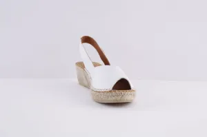 TONI PONS- BERNIA LOW WEDGE SANDAL - WHITE