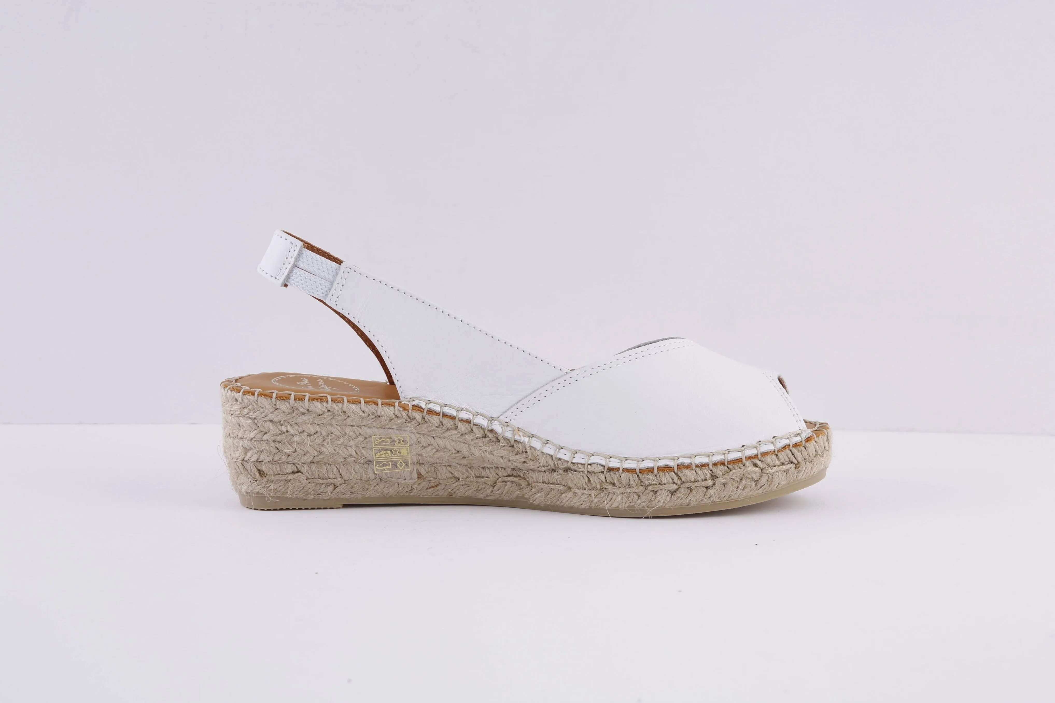 TONI PONS- BERNIA LOW WEDGE SANDAL - WHITE