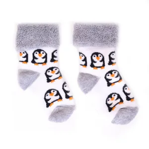 Towelling Penguin Baby Socks