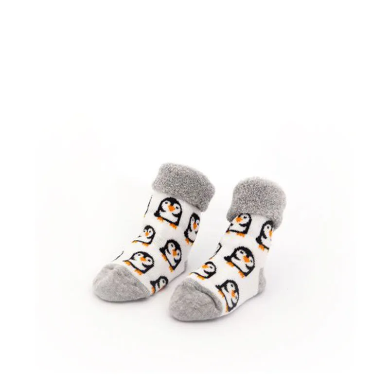 Towelling Penguin Baby Socks