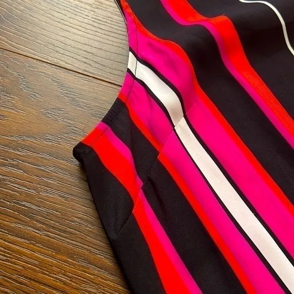 Vince camuto sleeveless pink striped dress NWT