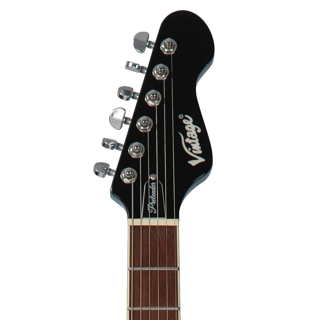 Vintage VSA550 ReIssued Semi Acoustic Guitar ~ Gun Hill Blue 'The Pretender'