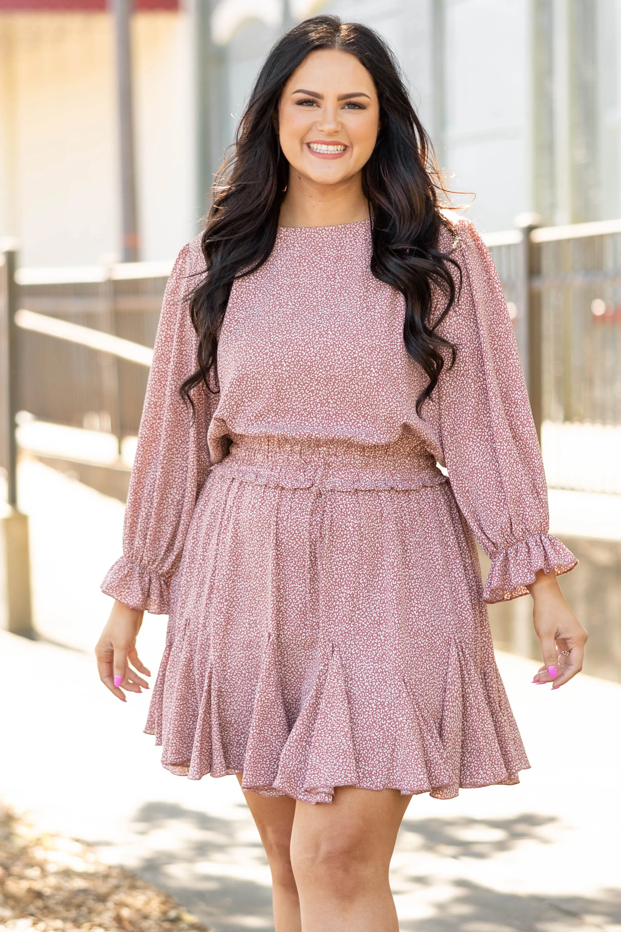 Warming Up To You Romper, Mauve