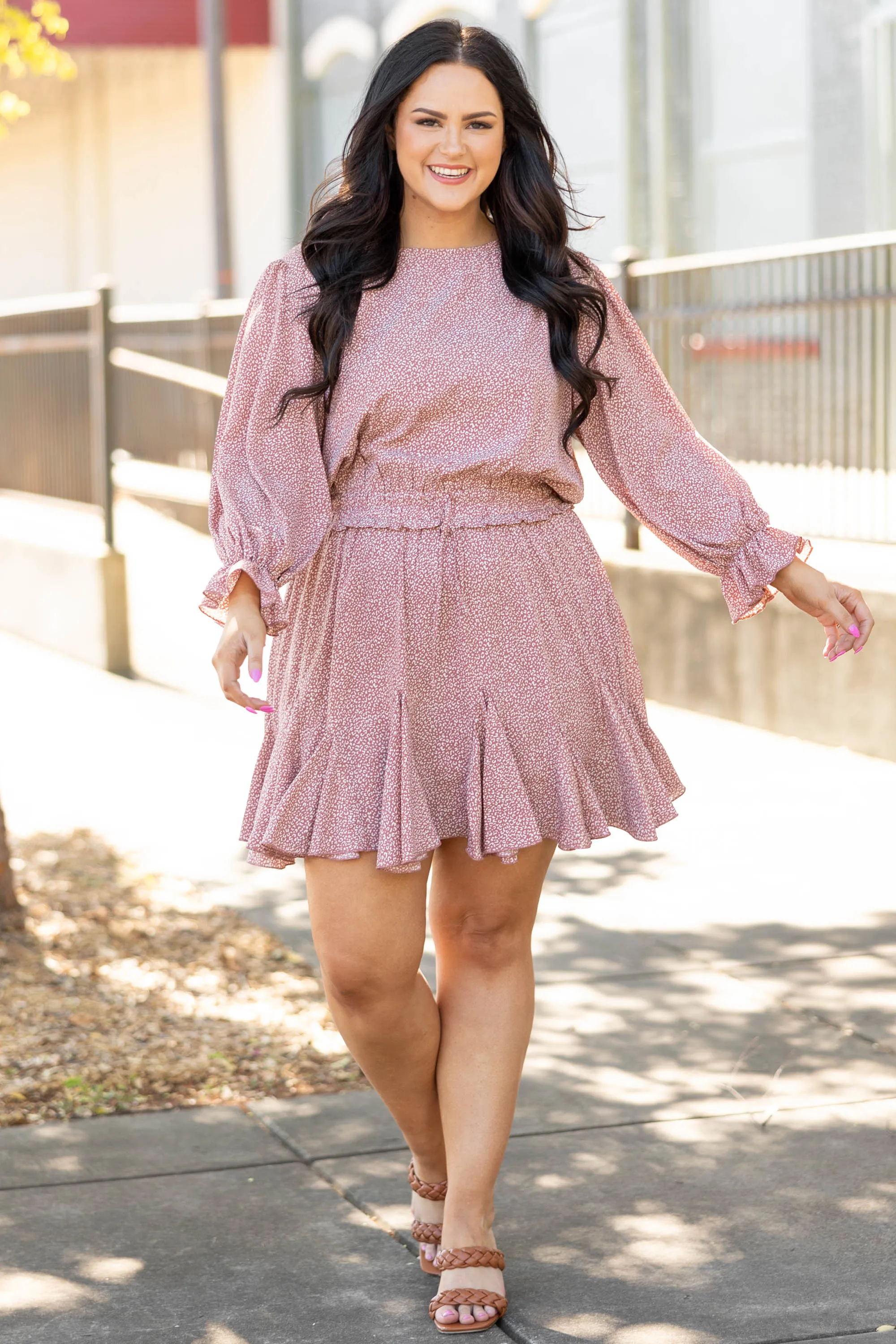 Warming Up To You Romper, Mauve