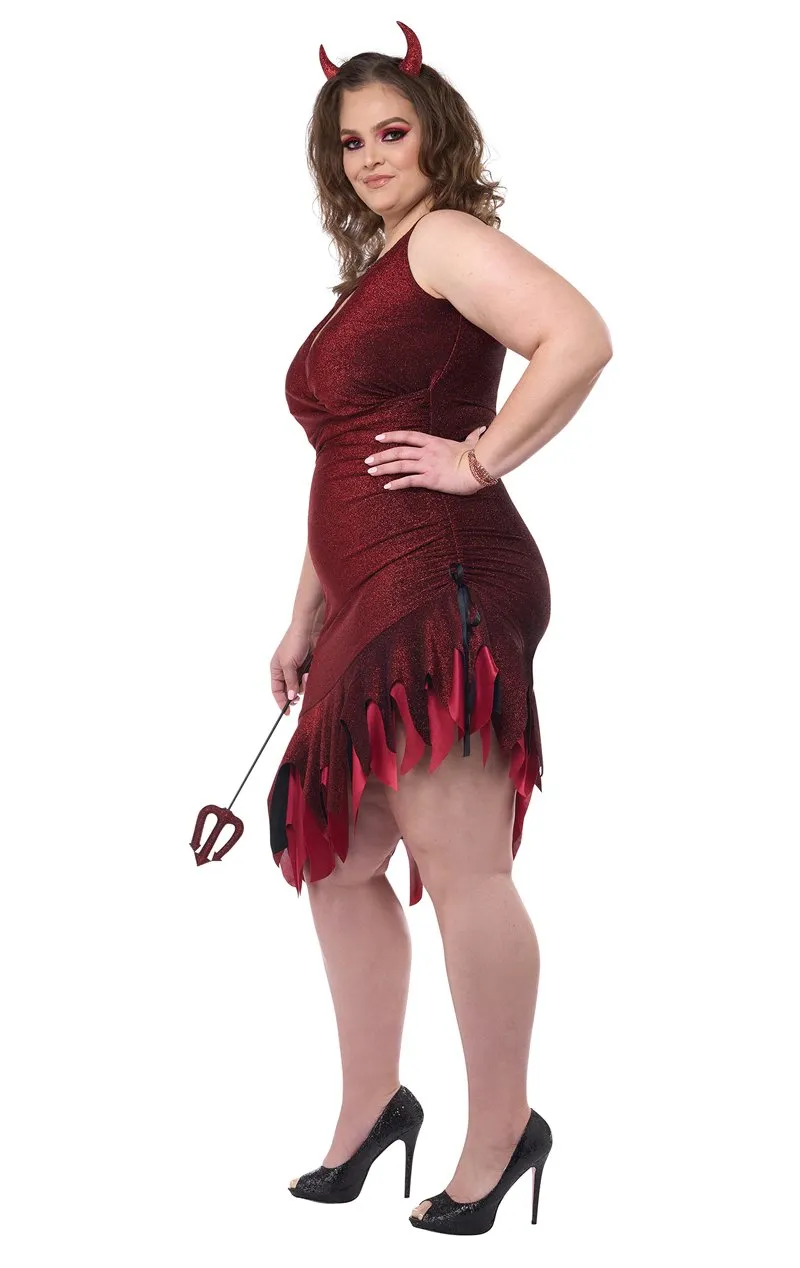 Women Red-Hot & Sizzling Plus Size Costume