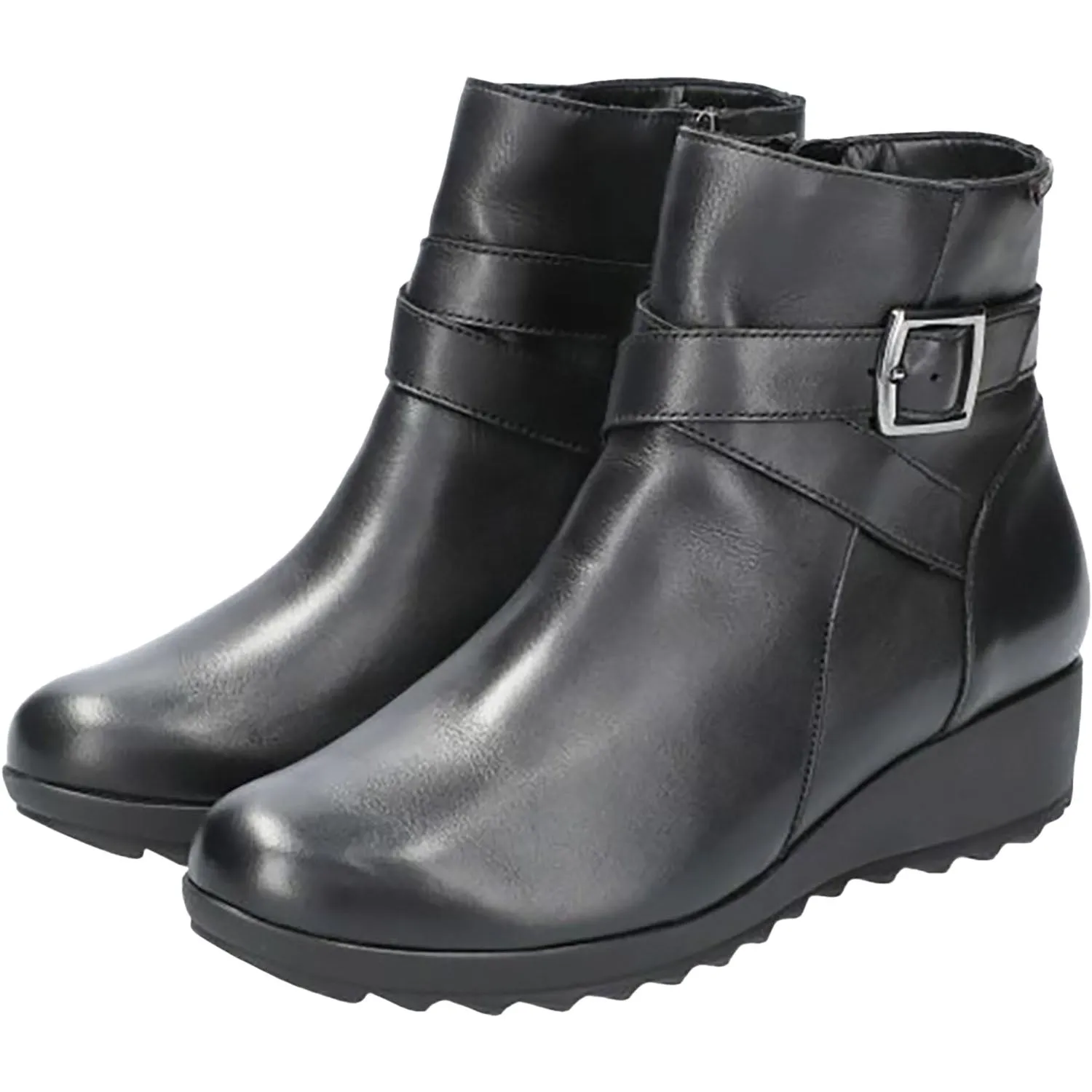 Women's Mephisto Avril Black Silk Leather