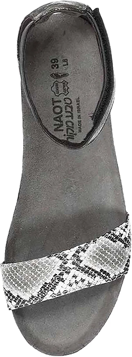 Women's Naot Pixie Grey Cobra/Metallic Onyx Leather
