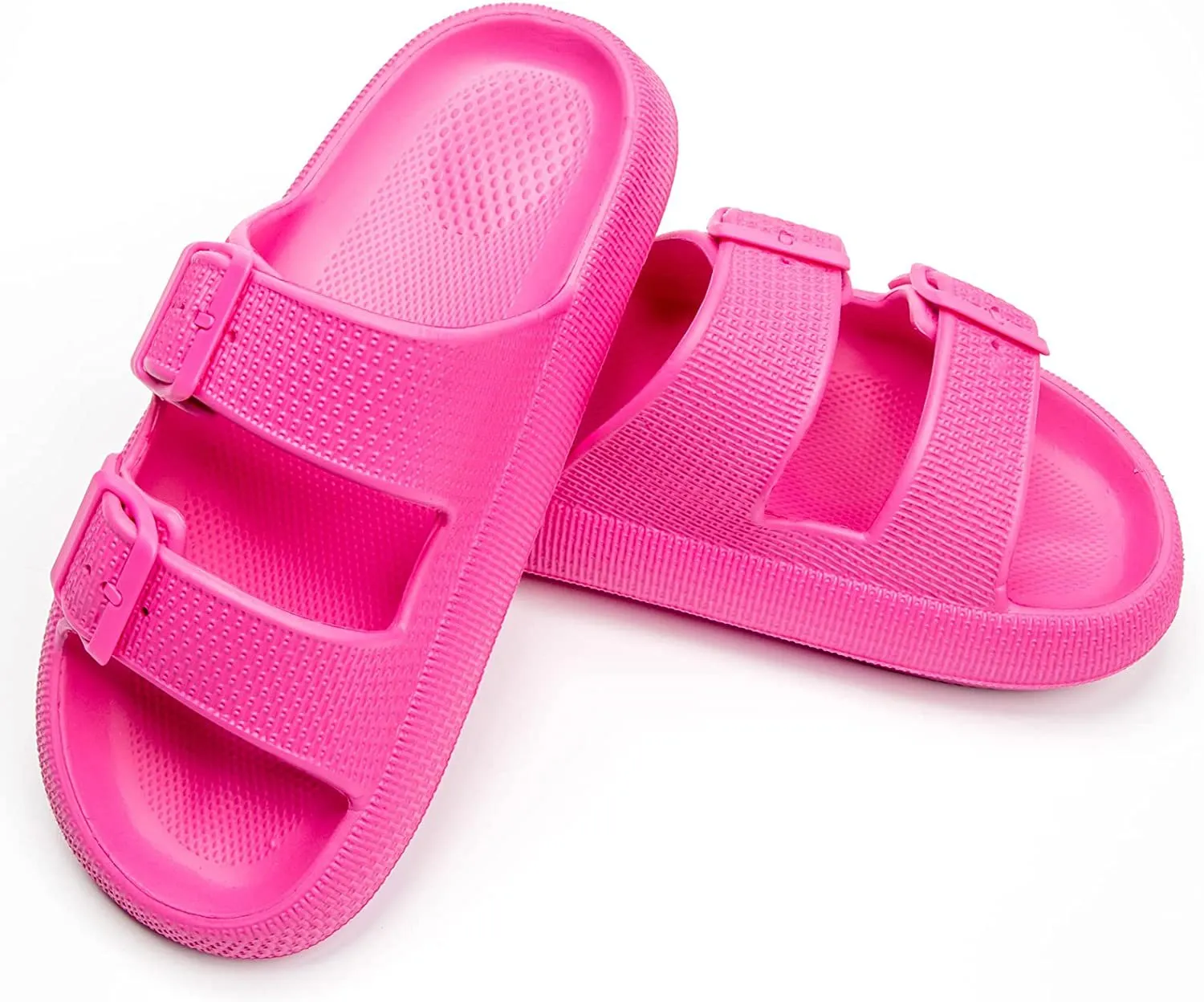 Womens Slip-on Sandals – Casual, Cute & Comfortable Slippers for Summer – Use Indoor or Outdoor adjustable buckle straps