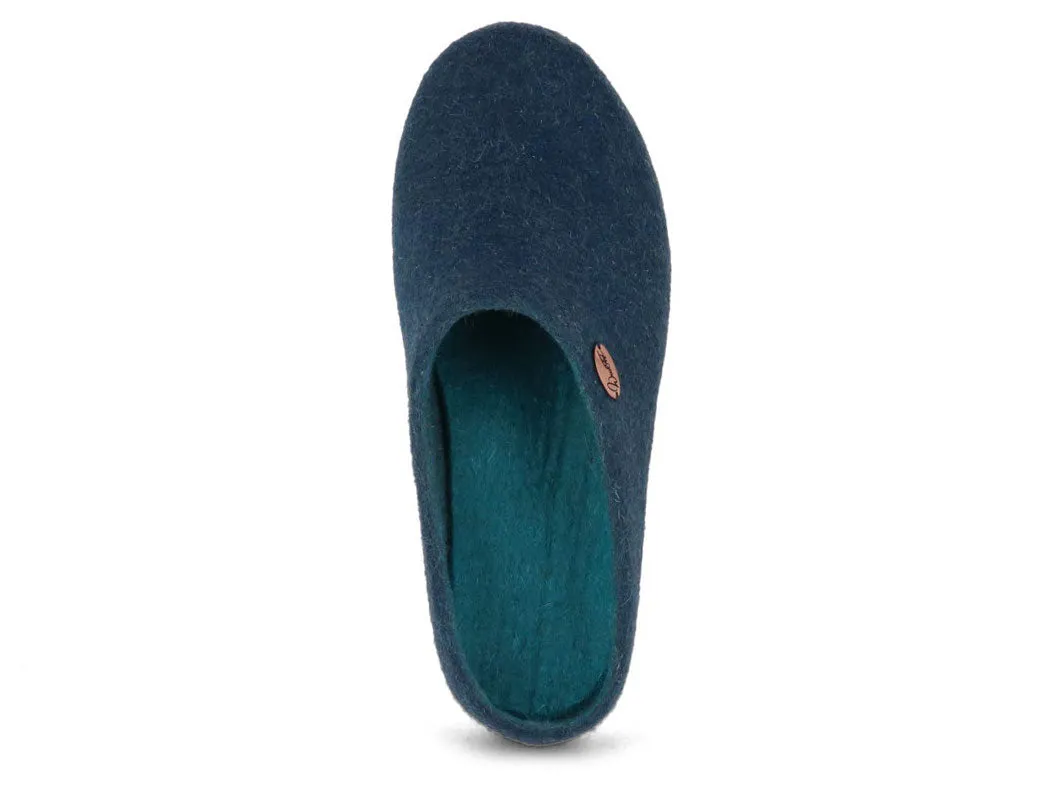 WoolFit® Summer Slippers 'Step', blue   turquoise