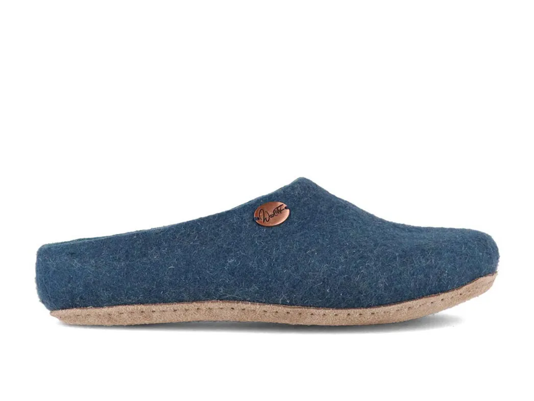 WoolFit® Summer Slippers 'Step', blue   turquoise