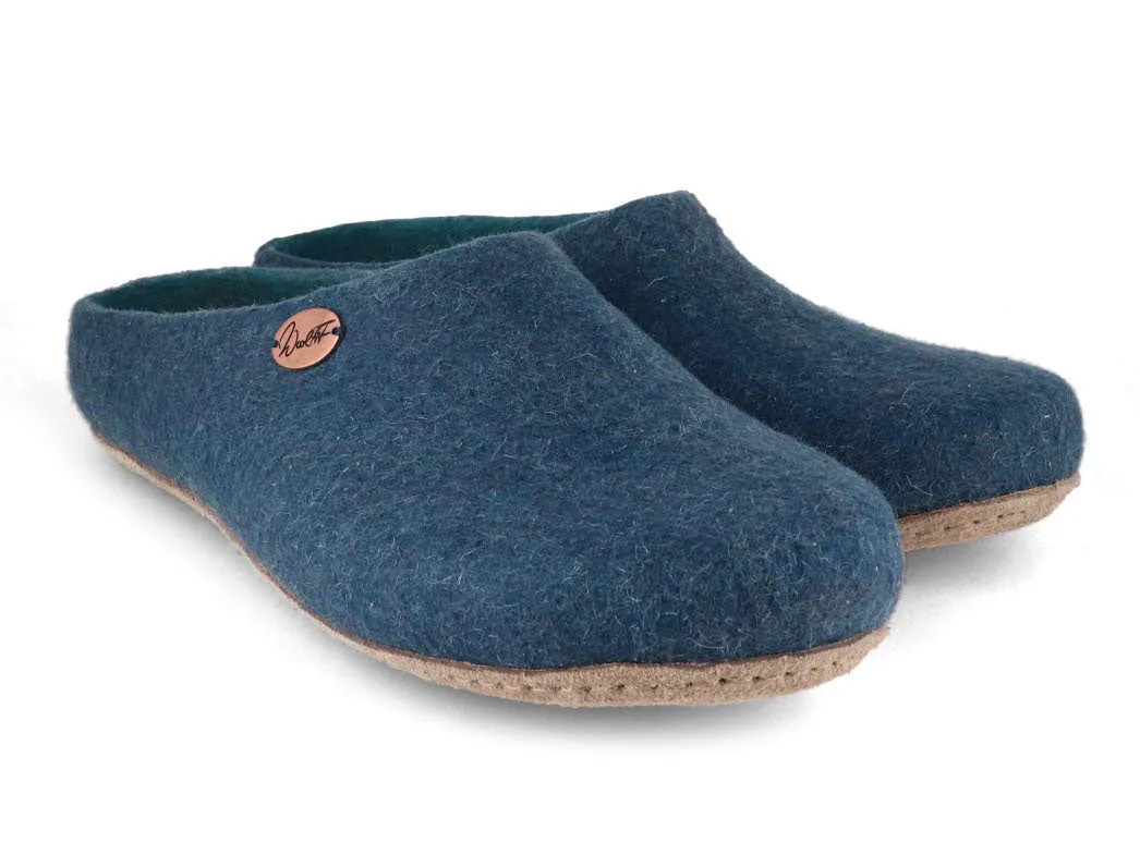 WoolFit® Summer Slippers 'Step', blue   turquoise