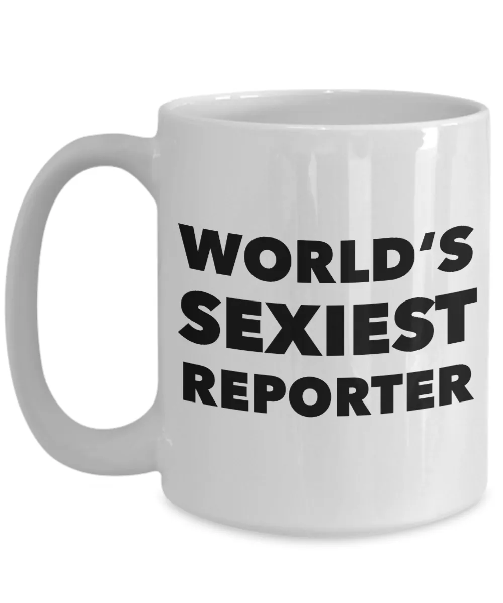 World's Sexiest Reporter Mug TV News Gifts Ceramic Coffee Cup