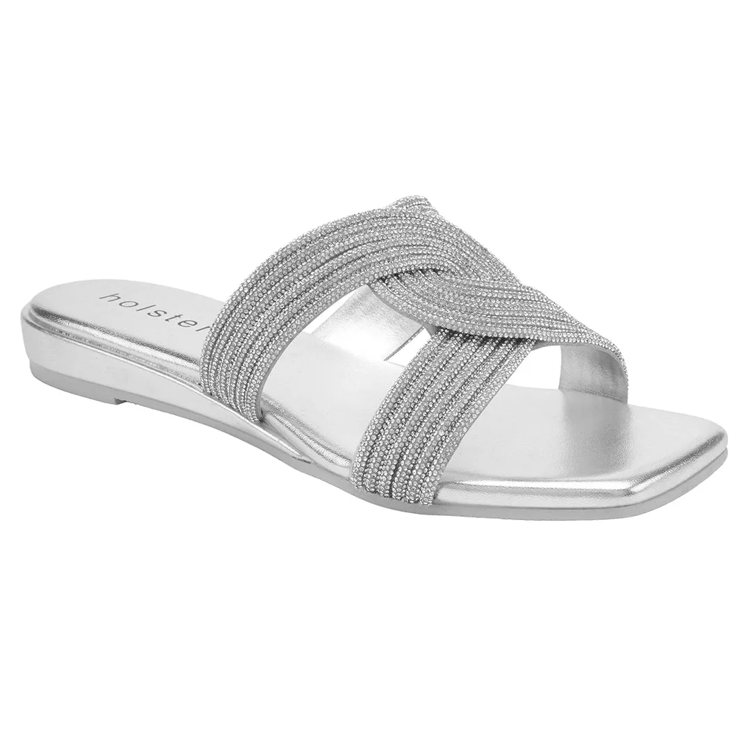 Zara Low Wedge Bundle - Black / Silver