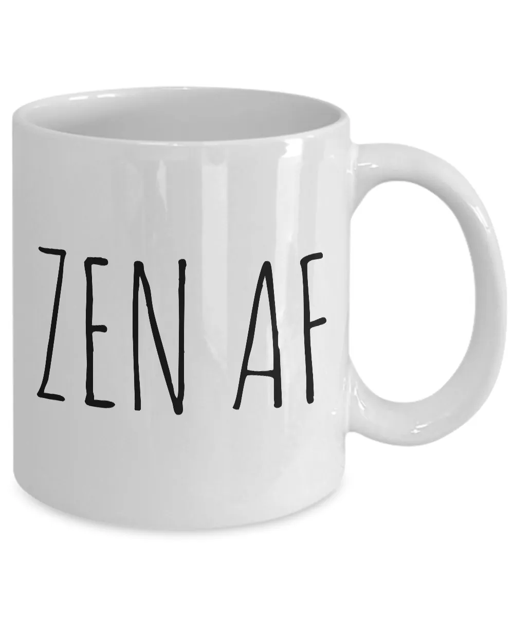 Zen AF Mug Ceramic Coffee Cup Yoga Gift Meditation Gift