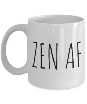 Zen AF Mug Ceramic Coffee Cup Yoga Gift Meditation Gift
